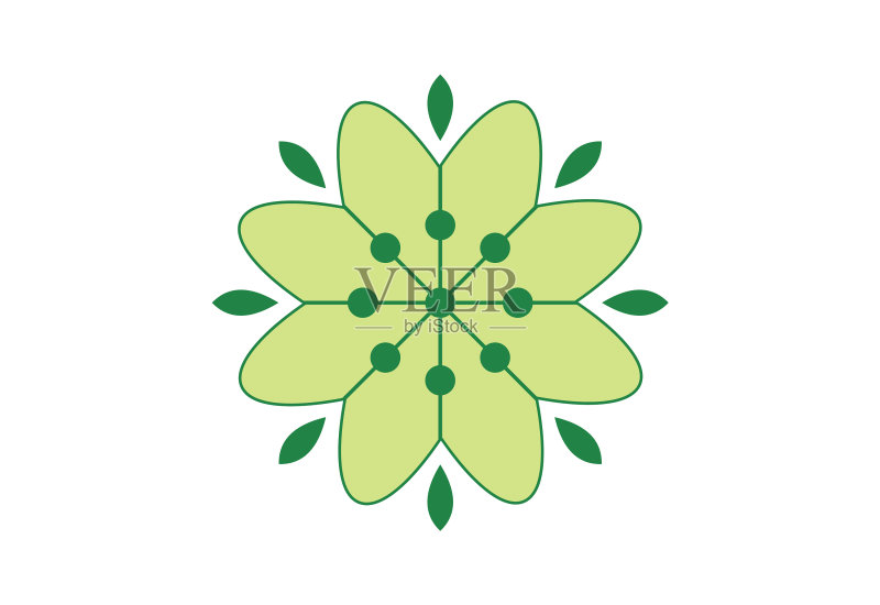 花卉装饰logo图标素材