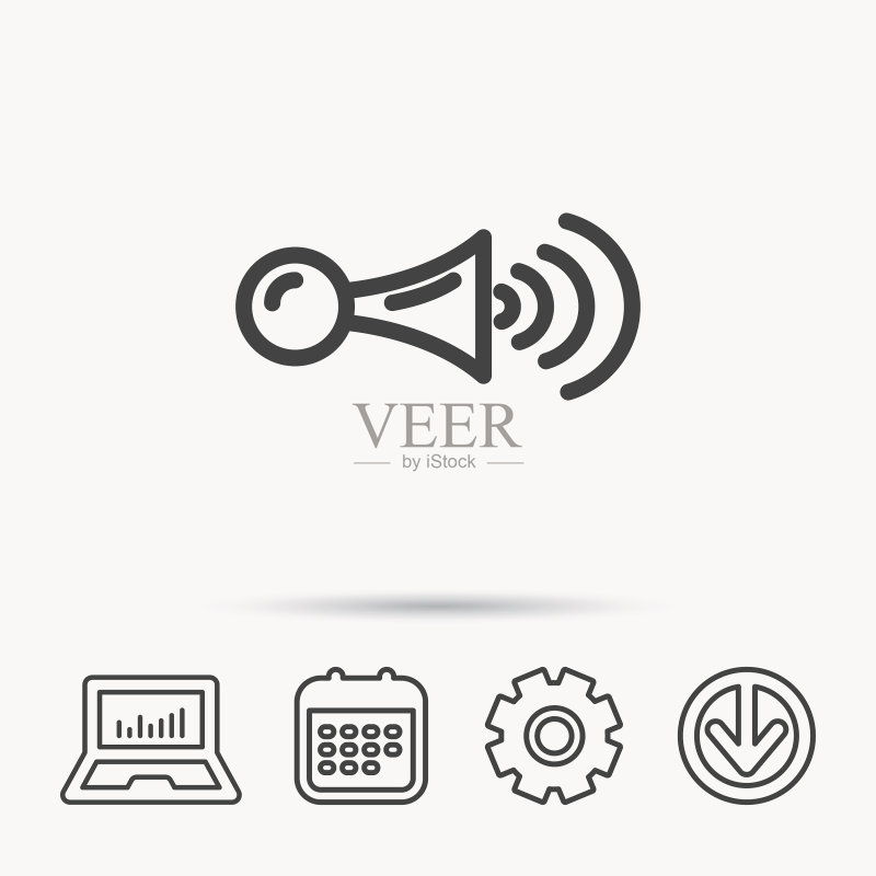 喇叭信号图标汽车喇叭标志图标素材