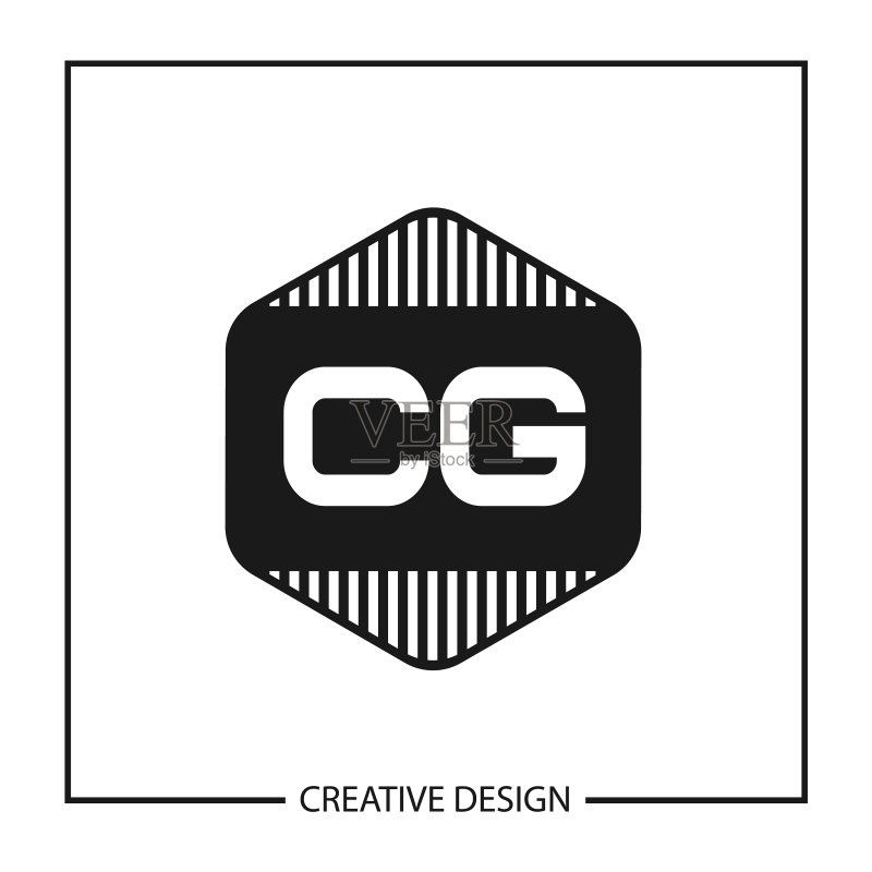 字母CG logo模板设计图标素材