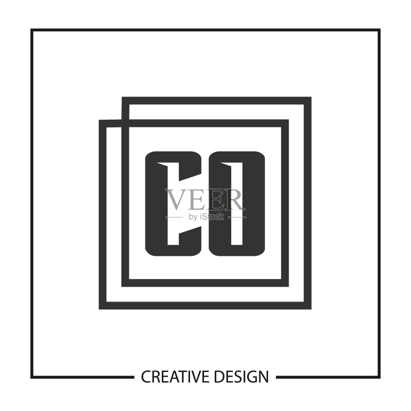 CO字母logo模板设计图标素材