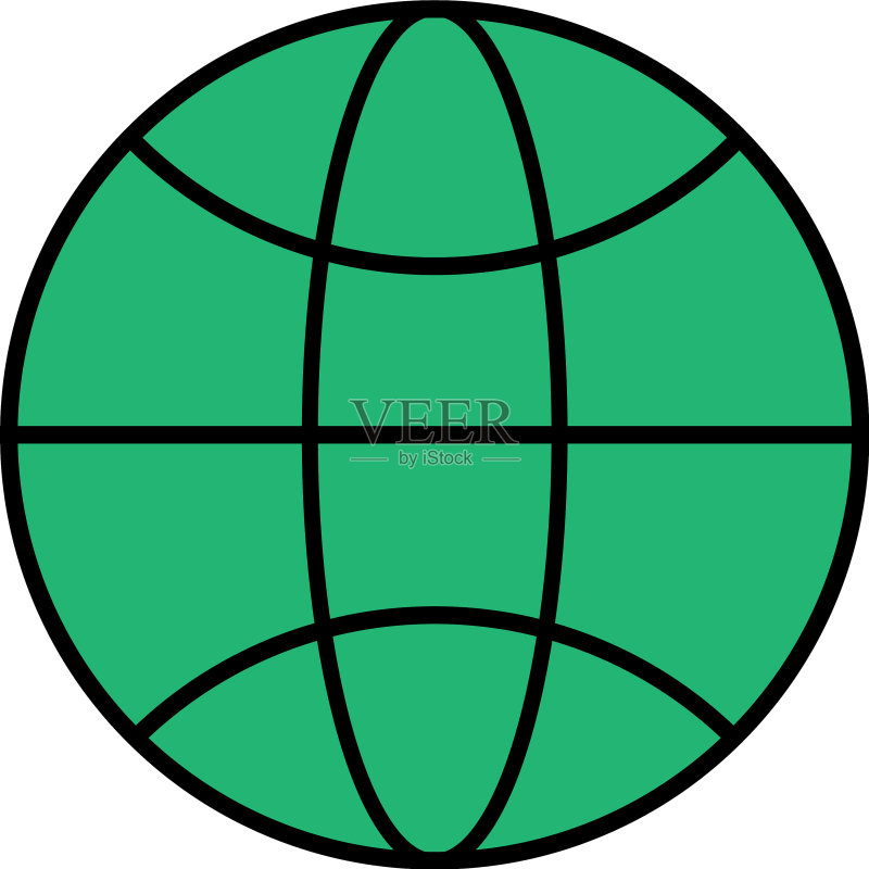 黑色地球仪图标图标素材