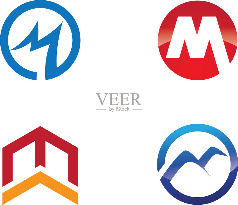 M字母标志模板图标素材