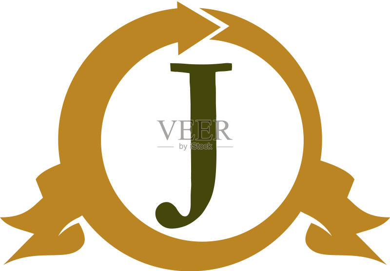 现代Logo字母J解决方案图标素材