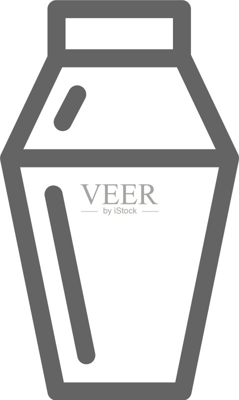 简约鸡尾酒调酒器线条图标符号图标素材