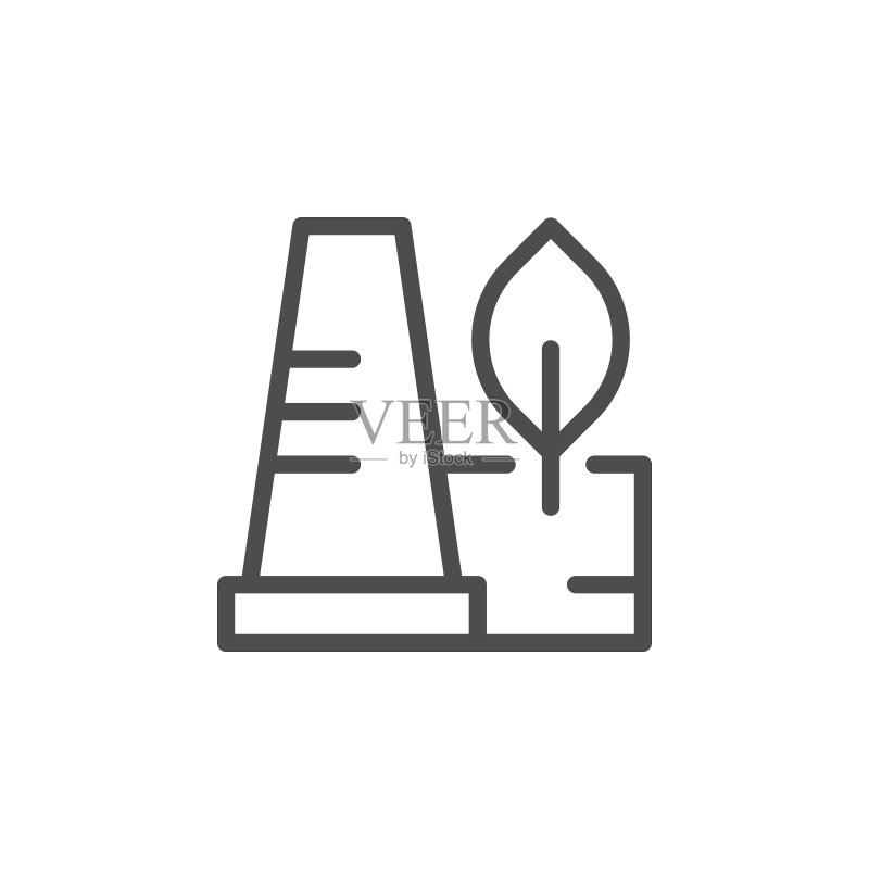 环保工厂线稿图标图标素材