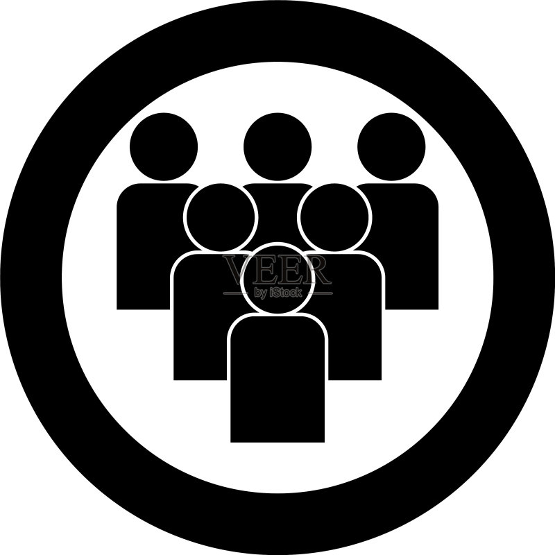 团队合作概念黑色图标图标素材