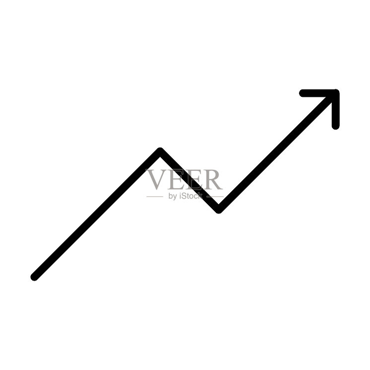增长的商业图表线形图标图标素材