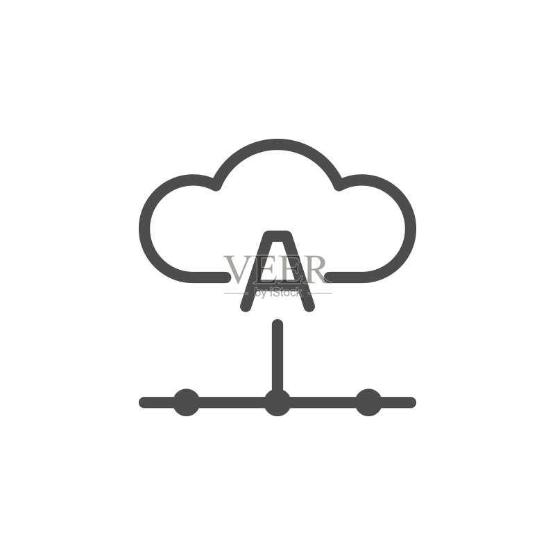 云存储线性图标图标素材