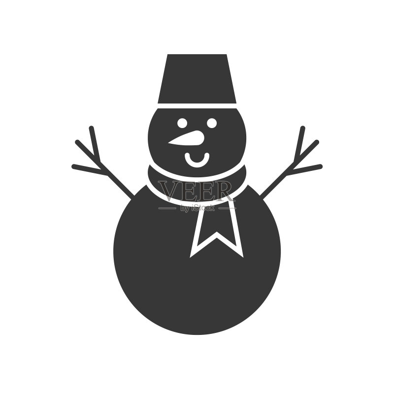 圣诞和冬季主题的雪人图标图标素材