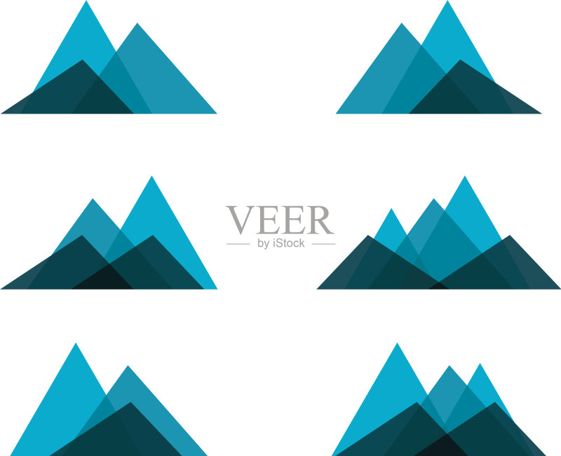山峰Logo模板图标素材
