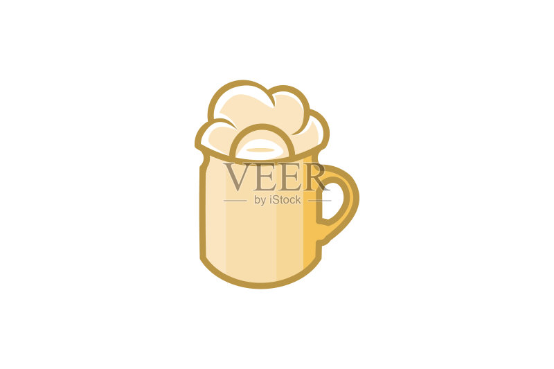 啤酒杯Logo设计图标素材