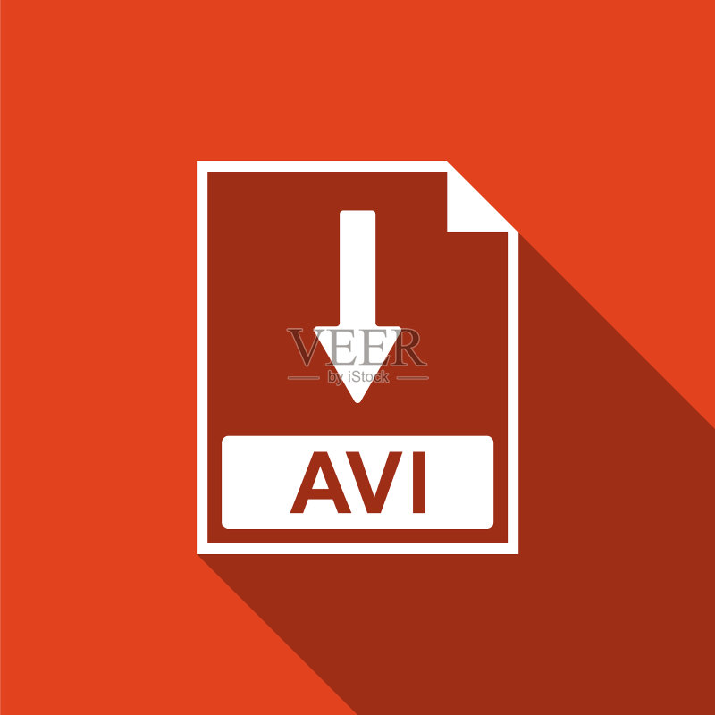 AVI文件下载图标图标素材