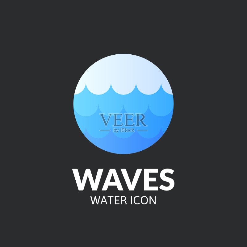 波浪Logo模板图标素材
