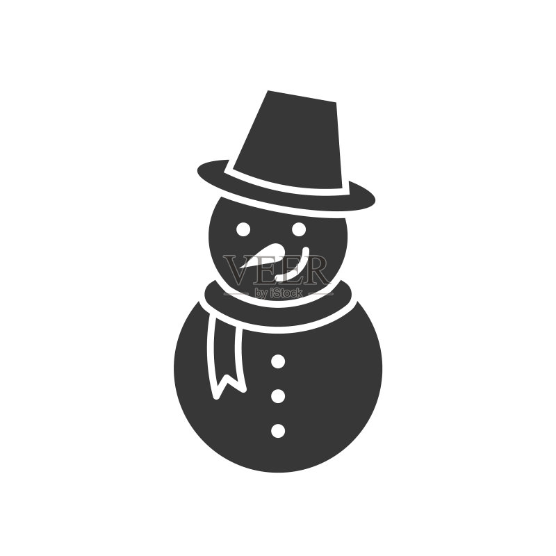 圣诞和冬季主题的雪人图标图标素材