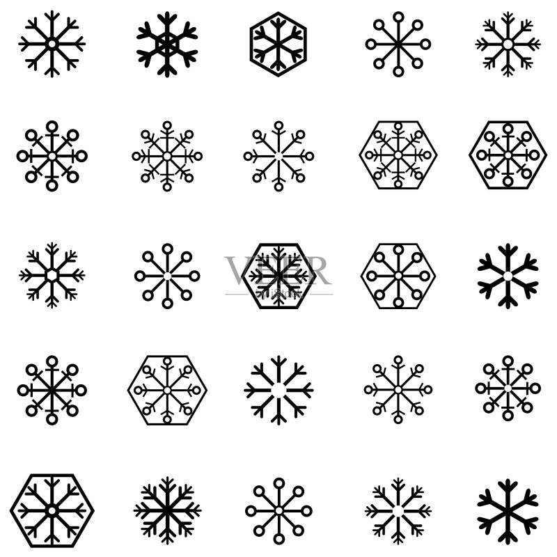 雪花图标合集图标素材