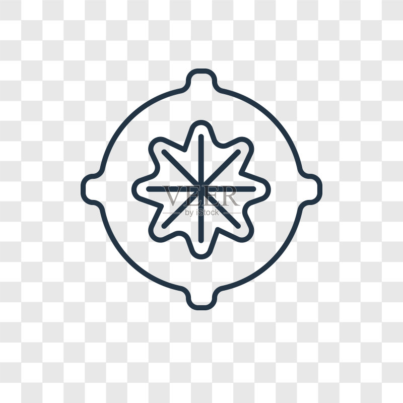 线性罗盘概念图标图标素材