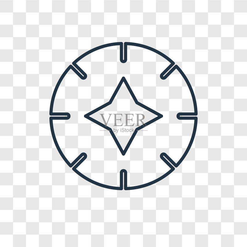 线性罗盘概念图标图标素材