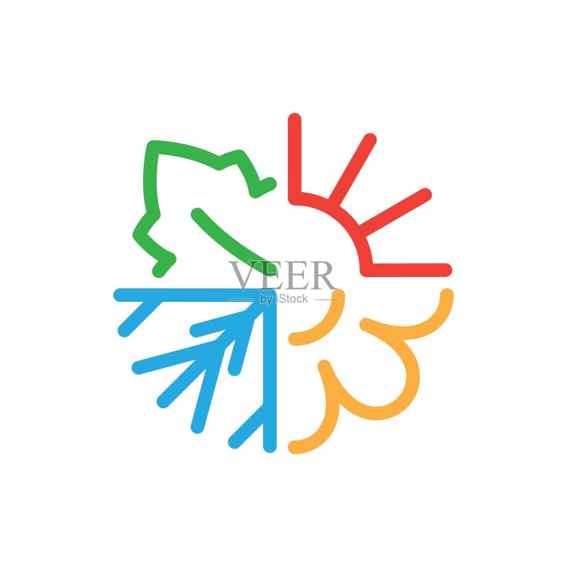 四季自然风光图标素材