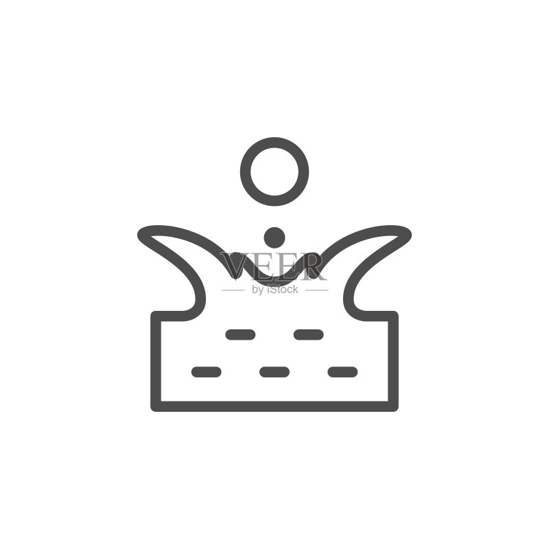 水花线条图标图标素材