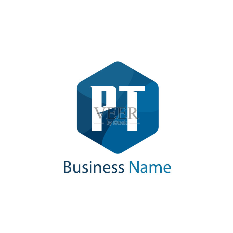 首字母PT logo模板设计图标素材
