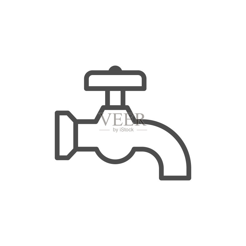 水龙头线条图标图标素材
