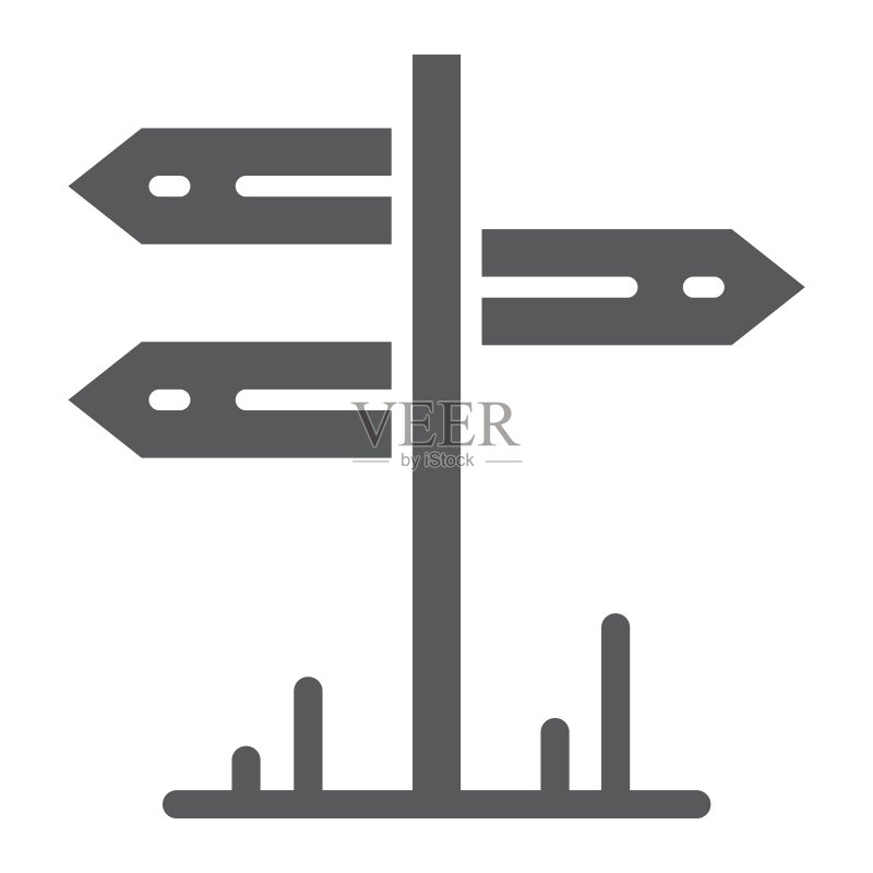 路标指示牌旅游指南标志图标素材