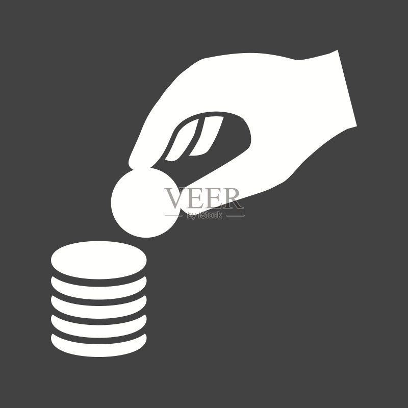 堆叠硬币图标素材