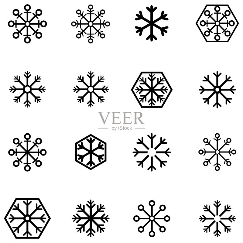 雪花图标合集图标素材