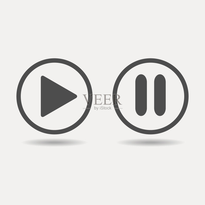 播放和暂停按钮图标图标素材