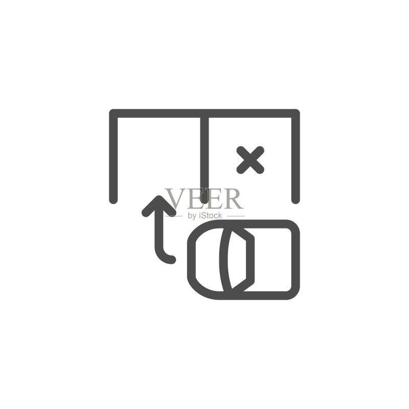 停车位示意图线性图标图标素材