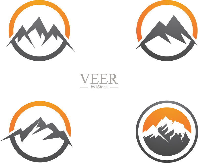 山峰Logo模板图标素材