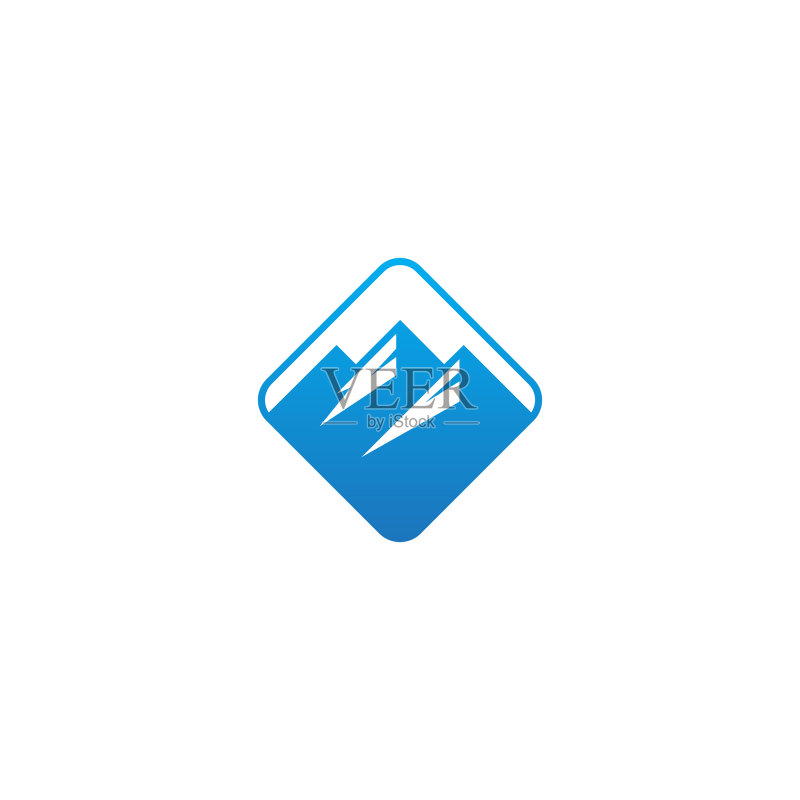 山脉标志自然风光logo图标素材