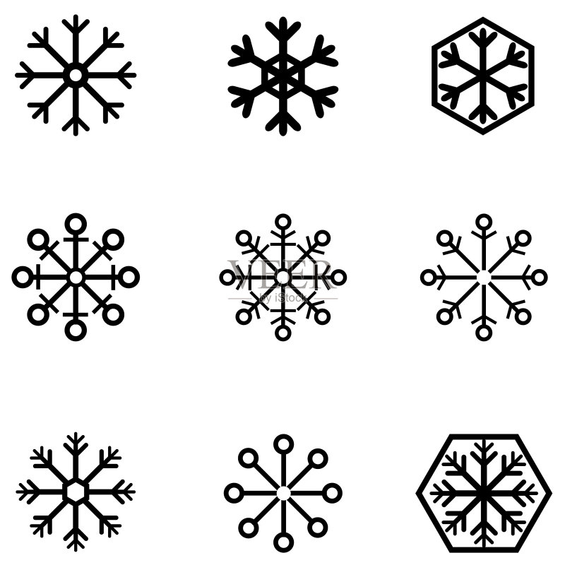 雪花图标合集图标素材