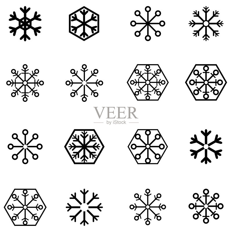雪花图标合集图标素材