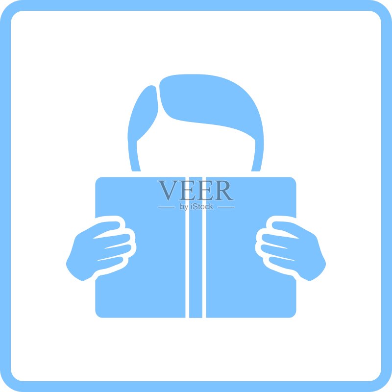 男孩阅读书籍图标图标素材