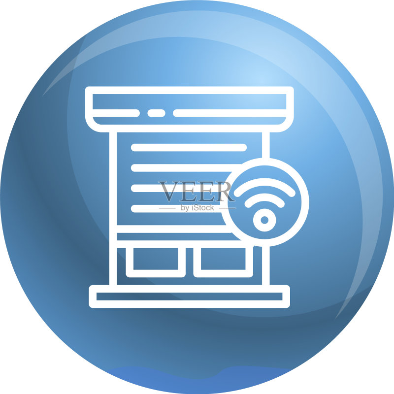 智能百叶窗图标轮廓样式图标素材