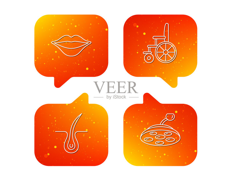 毛发学手术灯和轮椅图标图标素材