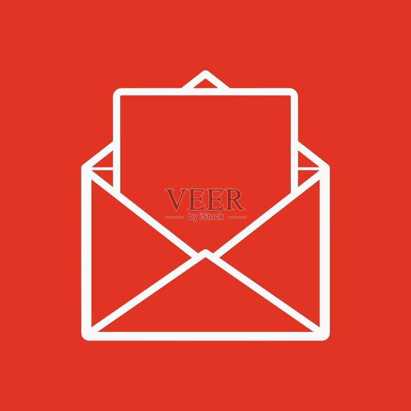 邮件图标打开信封符号图标素材