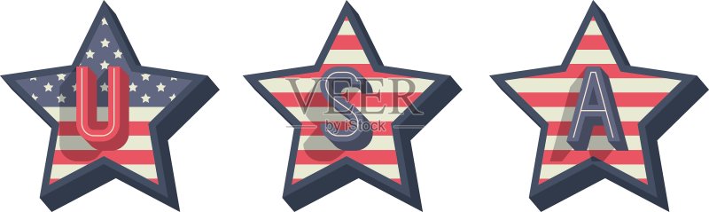美国劳动节设计图标素材