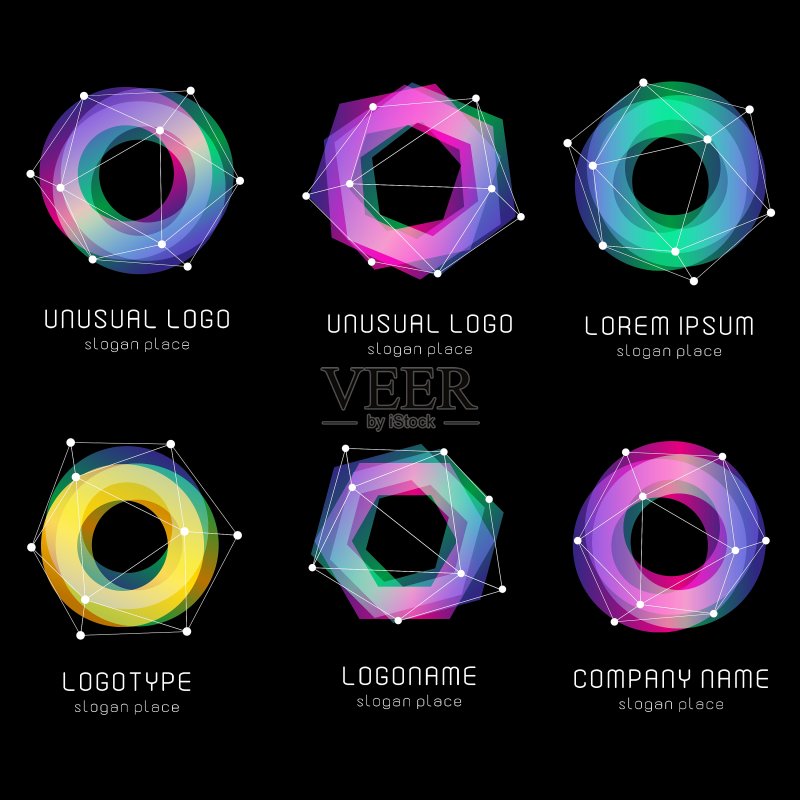 别致的抽象几何形状logo合集图标素材