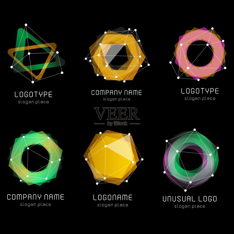 别致的抽象几何形状logo合集图标素材