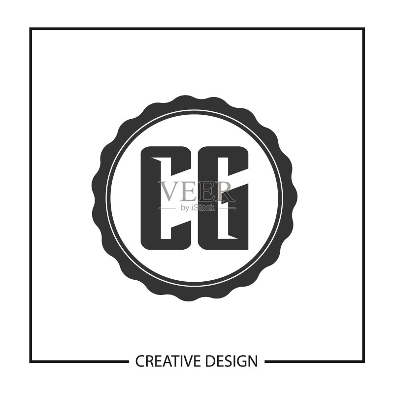 字母CG logo模板设计图标素材