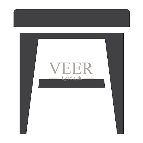 凳子实体图标:家具与内饰图标素材
