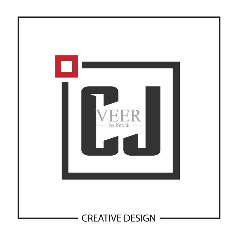 字母CJ Logo模板设计图标素材