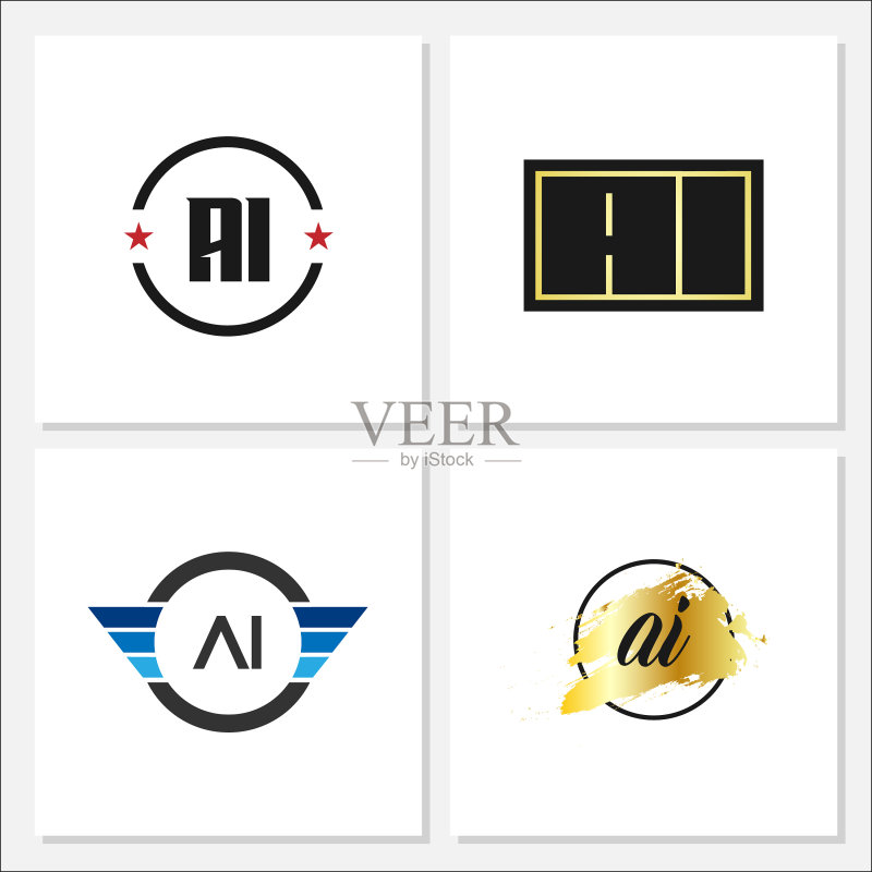 字母AI logo模板设计图标素材