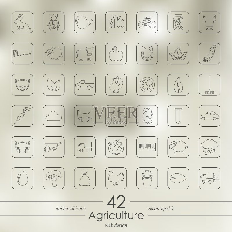 一套农业图标图标素材