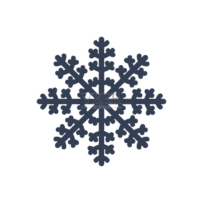 圣诞雪花独立元素图标素材