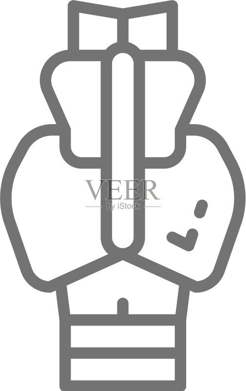 脊柱尾骨骶骨髂骨尾椎坐骨图标素材