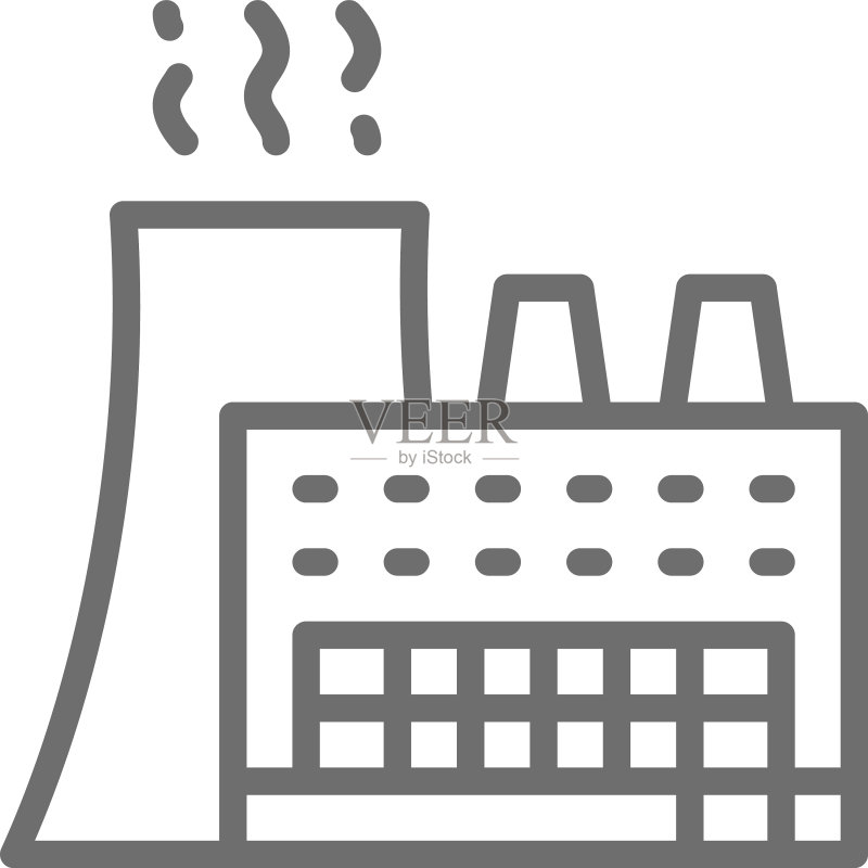 工厂工业建筑生产线图标素材