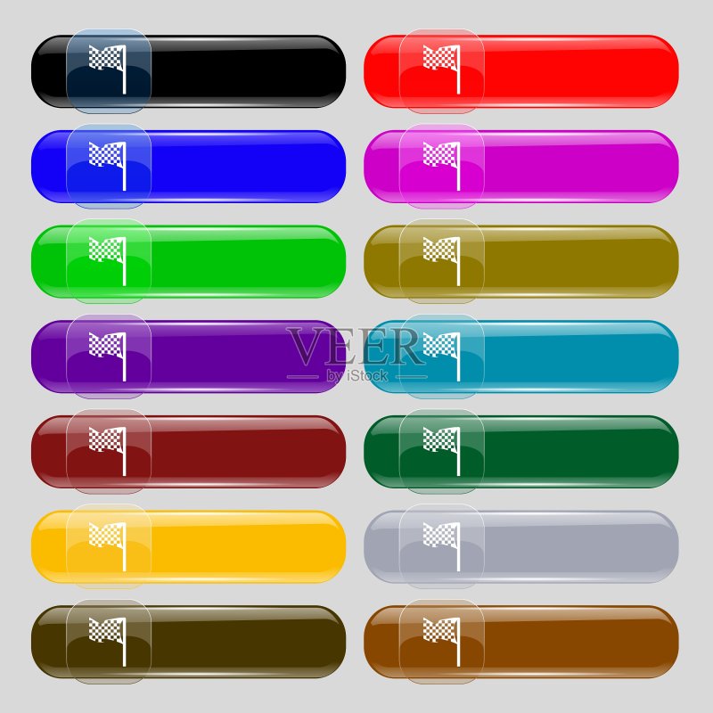赛车旗帜图标,共14个图标素材